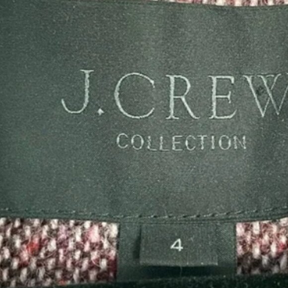 J.Crew Collection Tweed Herringbone Irish Wool Coat John Hanly Size 4 - Picture 10 of 17